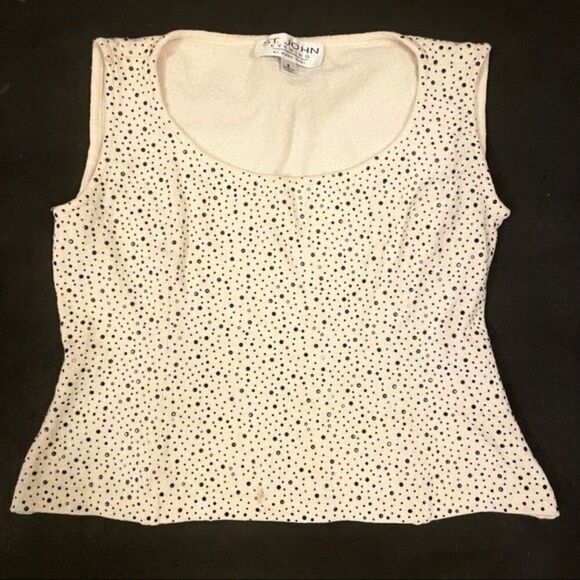 St.John’s Evening | white/cream studded sleeveless top - Picture 2 of 10